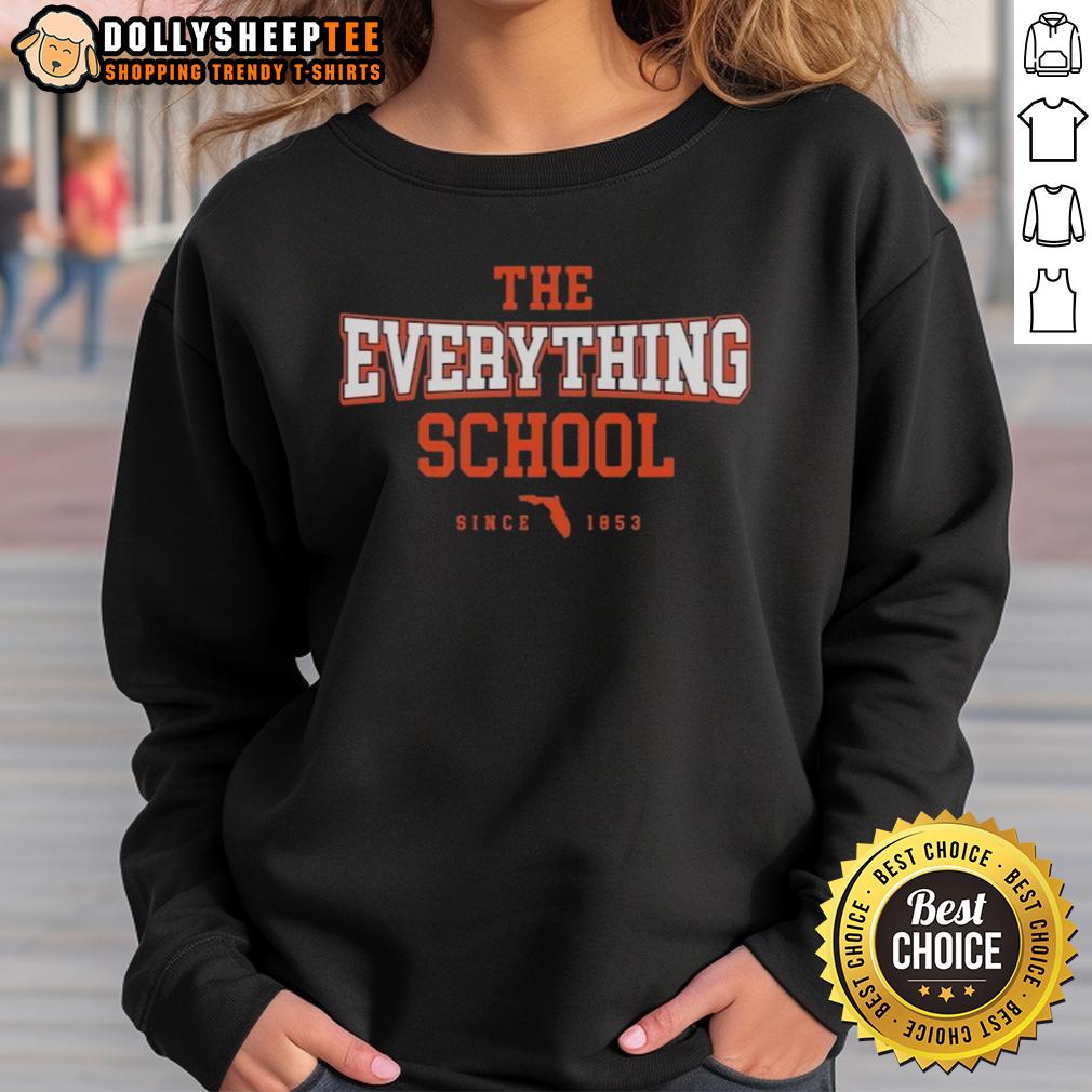 Premium The Everything School Florida College Fans Sweatshirt Premium Everything School Florida College Fans sweatshirt, showcasing a stylish design for enthusiastic college supporters.