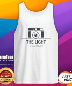 Premium The Light Is Alright camera tank top featuring a stylish design and comfortable fit for casual wear.