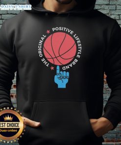 Alt Text: Premium The Original Positive Lifestyle Brand Basketball Hoodie in stylish black, perfect for sports and casual wear.