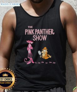 Premium Pink Panther Show cartoon tank top featuring vibrant graphics of the iconic character in a stylish design.