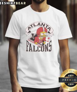 Premium The Simpsons Bart X Atlanta Falcons T-Shirt featuring Bart Simpson in Falcons gear, perfect for fans and collectors.