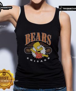 Alt Text: Premium The Simpsons Bart X Chicago Bears tank top featuring vibrant graphics and a stylish design for fans.