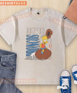 Premium The Simpsons Bart x Denver Broncos washed t-shirt featuring vibrant graphics and a stylish, relaxed fit.