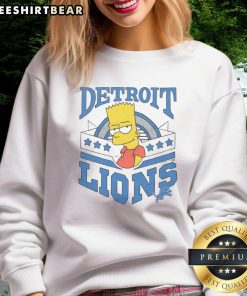 Premium The Simpsons Bart X Detroit Lions sweatshirt featuring vibrant graphics and a stylish design perfect for fans.