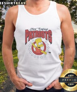 Premium The Simpsons Bart X New England Patriots Tank Top featuring vibrant graphics and comfortable fit for fans.