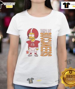 Premium The Simpsons Bart X Tampa Bay Buccaneers ladies tee featuring vibrant graphics and a stylish fit for fans.