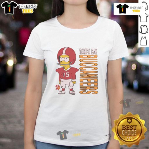Premium The Simpsons Bart X Tampa Bay Buccaneers ladies tee featuring vibrant graphics and a stylish fit for fans.