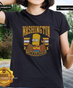 Premium The Simpsons Bart X Washington Commanders ladies tee featuring a vibrant design and comfortable fit for fans.