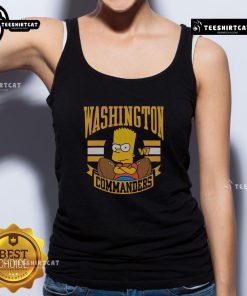 Alt Text: Bart Simpson wearing a Washington Commanders tank top, showcasing a unique Premium The Simpsons design for fans.