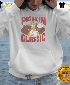 Premium The Simpsons Pigskin Classic Hoodie featuring vibrant graphics and a cozy design for fans of the iconic show.