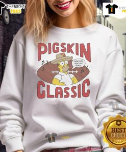 Premium The Simpsons Pigskin Classic Sweatshirt featuring iconic characters, perfect for fans and cozy style.