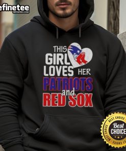 Alt Text: Girl proudly wearing a New England Patriots and Boston Red Sox hoodie, showcasing her team spirit and style.