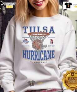 Premium Tulsa Golden Hurricane Game Time Sweatshirt in navy blue, featuring team logo and cozy design for fans.