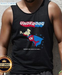 Vintage 1964-1967 cartoon tank top featuring 'Premium Underdog' design, perfect for retro fashion lovers.