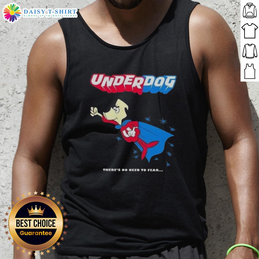 Premium Underdog There'S No Need To Fear 1964 1967 Cartoon Vintage Tank Top Vintage 1964-1967 cartoon tank top featuring 'Premium Underdog' design, perfect for retro fashion lovers.