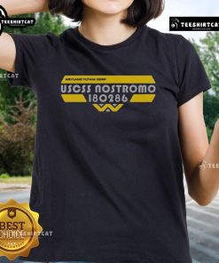 Premium USCSS Nostromo 180286 Ladies Tee featuring a stylish design inspired by the iconic sci-fi film.