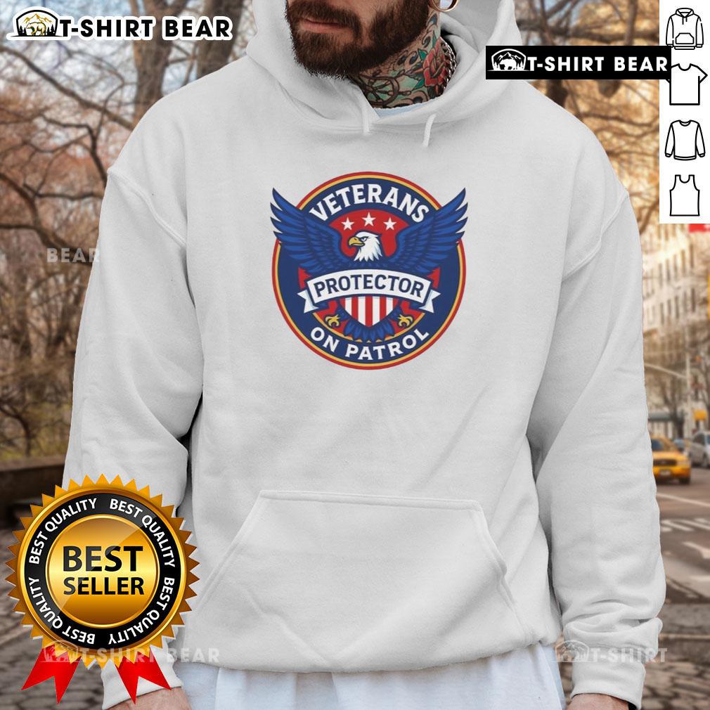 Premium Veterans On Patrol Protector Eagle Logo Hoodie Premium Veterans On Patrol Protector Eagle Logo Hoodie featuring a bold eagle design and comfortable fit for veterans.