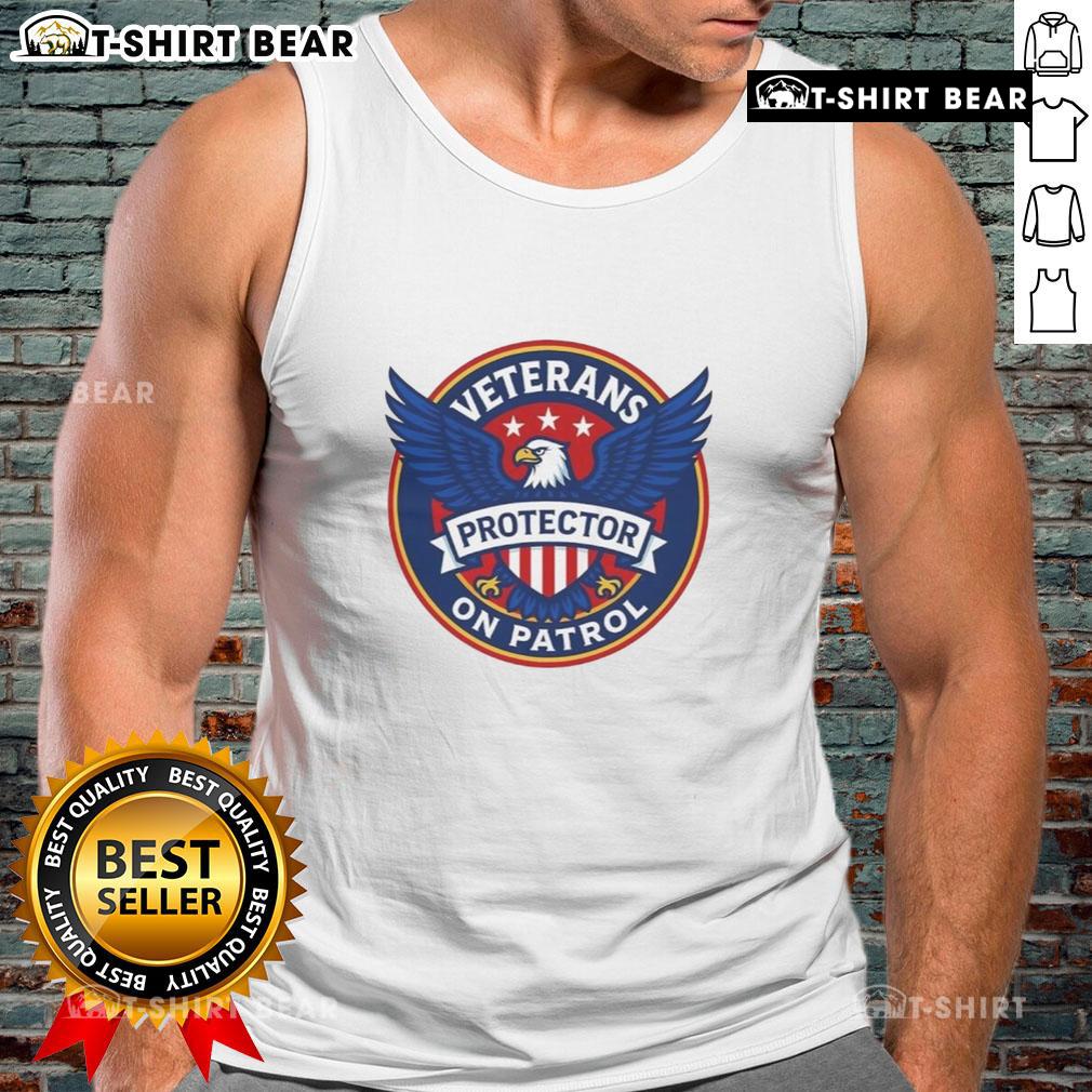 Premium Veterans On Patrol Protector Eagle Logo Tank Top Premium Veterans On Patrol Protector Eagle Logo Tank Top featuring a bold eagle emblem for veterans' support.
