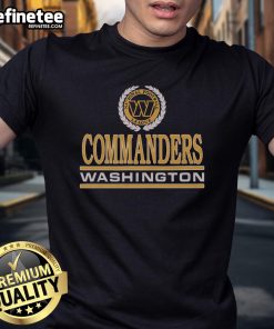Premium Washington Commanders Crest T-Shirt featuring bold team logo, perfect for fans and game day wear.