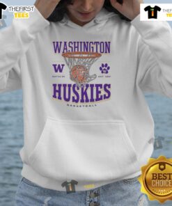 Alt Text: Premium Washington Huskies Game Time Hoodie in purple and gold, perfect for supporting your team during game day.