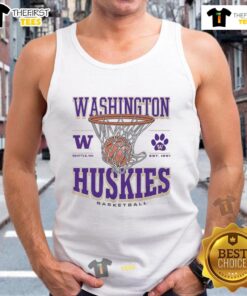 Alt Text: Premium Washington Huskies Game Time Tank Top in purple, perfect for showing team spirit at games or casual outings.