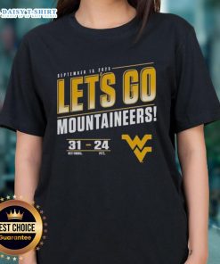 Premium West Virginia Mountaineers vs Pitt Panthers 2025 ladies tee featuring vibrant team colors and spirited design.
