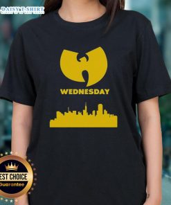 Premium Wu Tang Wednesday Skyline Ladies Tee featuring stylish design and vibrant colors for fans of Wu-Tang Clan.