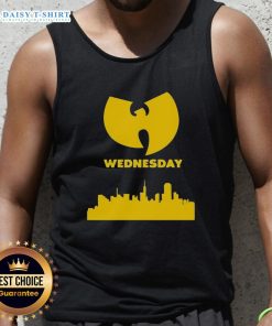 Premium Wu-Tang Wednesday Skyline Tank Top featuring iconic Wu-Tang logo and vibrant city skyline design.