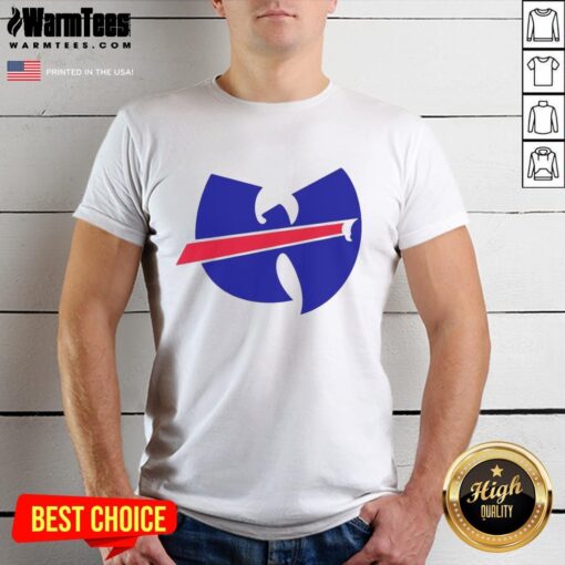 Premium Wu Tang X Buffalo Bills Mafia Logo T-Shirt featuring iconic designs for fans of music and sports.