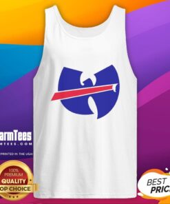 Premium Wu-Tang X Buffalo Bills Mafia logo tank top featuring bold graphics for fans and stylish summer wear.