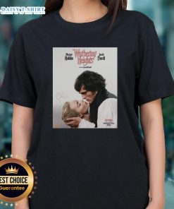Premium Wuthering Heights movie tee featuring Margot Robbie and Jacob Elordi, perfect for fans of classic literature.