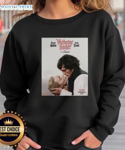Premium Wuthering Heights movie sweatshirt featuring Margot Robbie and Jacob Elordi, perfect for fans of the film.