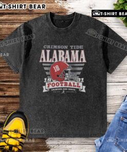 Alt Text: Pretty Alabama Crimson Tide stripe splash washed t-shirt featuring vibrant colors and stylish design perfect for fans.