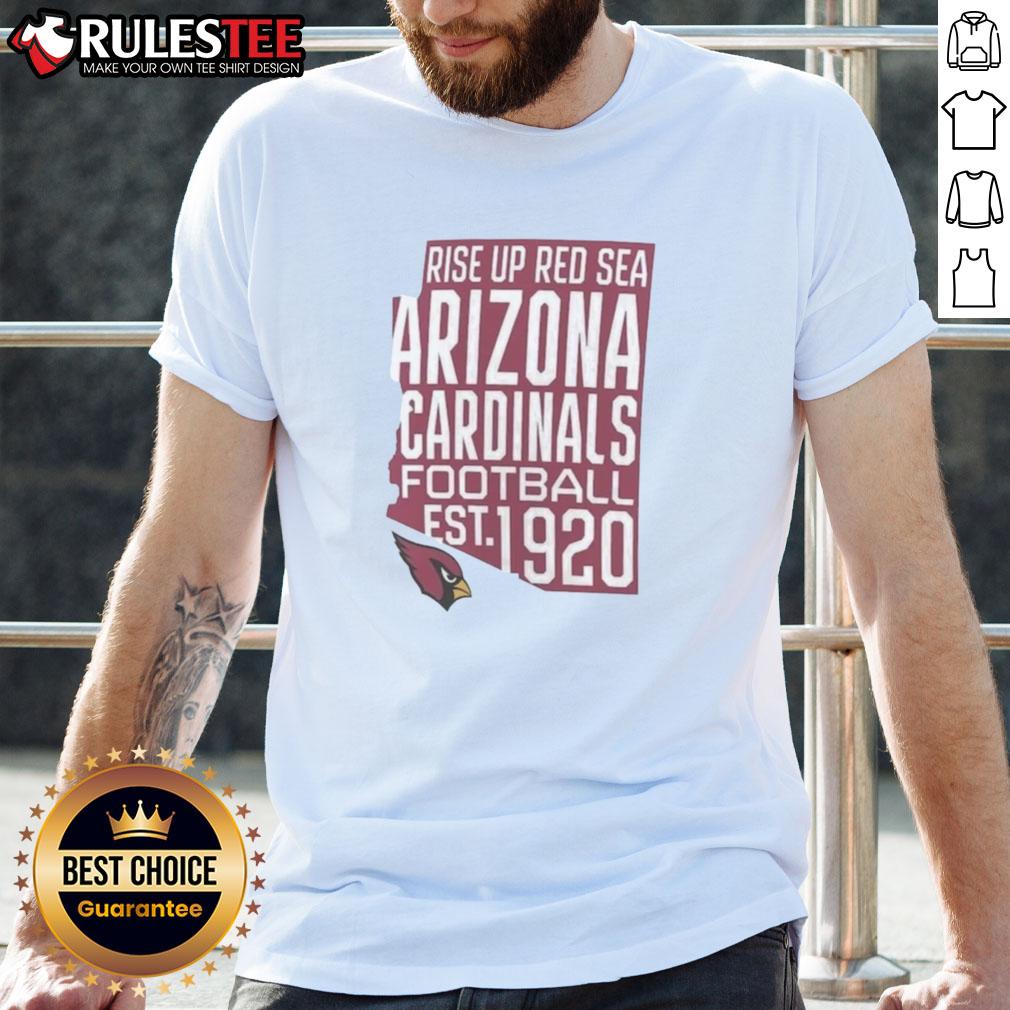 Pretty Arizona Cardinals Football Est 1920 Rise Up Red Sea Hometown T Shirt Alt Text: Pretty Arizona Cardinals Football Est 1920 Rise Up Red Sea T-Shirt showcasing team spirit and hometown pride.