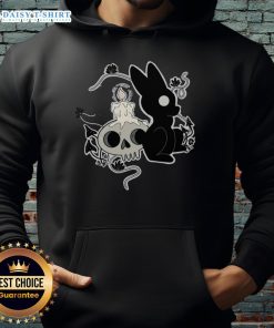 Pretty Bunny Halloween candle skull hoodie design featuring a cute bunny with a spooky skull motif.