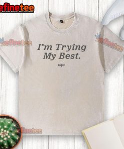 Pretty Dan Patrick in a casual washed t-shirt, showcasing a relaxed style and positive vibe while trying his best.