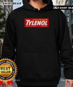 Pretty Extra Strength Tylenol logo hoodie featuring vibrant colors and a stylish design for comfort and casual wear.