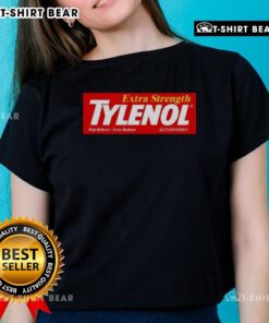 Pretty Extra Strength Tylenol logo on a stylish ladies tee, perfect for comfort and casual wear.