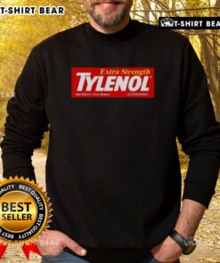 Alt Text: Pretty Extra Strength Tylenol Logo Sweatshirt featuring bold branding and stylish design for casual wear.
