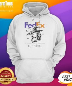 Alt Text: Pretty FedEx Halloween hoodie with 'Be a Witch' design, perfect for a fun and festive Halloween celebration.