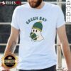 Pretty Green Bay Packers Ghost Football Halloween T-Shirt featuring a spooky design perfect for game day festivities.