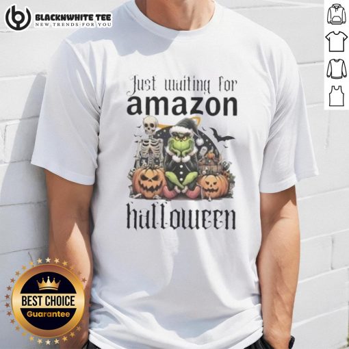 Pretty Grinch Halloween T-Shirt design featuring a festive Grinch ready for Amazon shoppers this spooky season.