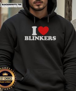 Alt Text: Pretty I Love Blinkers Hoodie in vibrant colors, showcasing a stylish design perfect for casual wear.