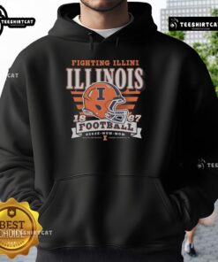 Alt Text: Stylish Illinois Fighting Illini Stripe Splash Hoodie featuring vibrant colors and logo, perfect for game day attire.