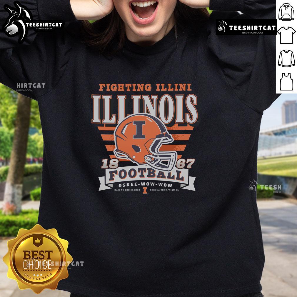 Pretty Illinois Fighting Illini Stripe Splash Sweatshirt Pretty Illinois Fighting Illini stripe splash sweatshirt in vibrant orange and blue, perfect for game day.
