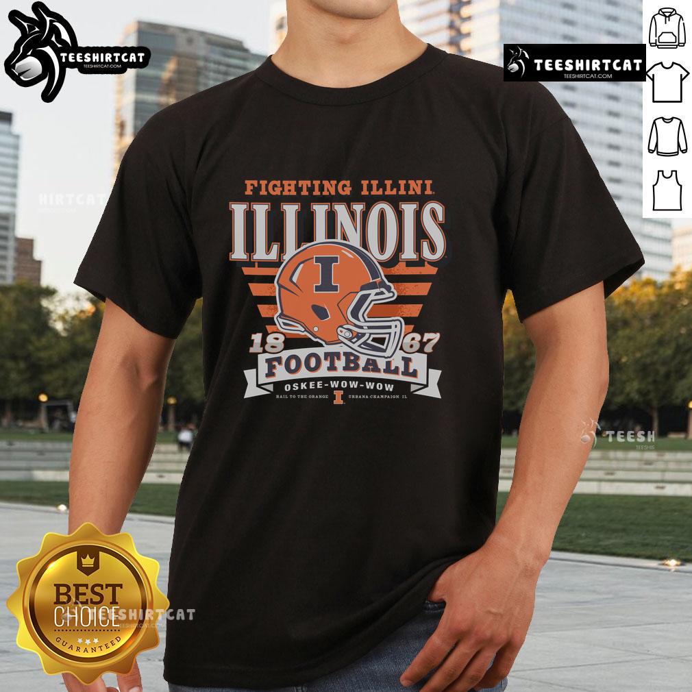 Pretty Illinois Fighting Illini Stripe Splash T Shirt Alt Text: Stylish Illinois Fighting Illini Stripe Splash T-Shirt featuring vibrant colors and a trendy design for fans.