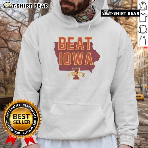Pretty Iowa State Cyclones beat Iowa Hawkeyes hoodie, showcasing team spirit and vibrant colors for fans.