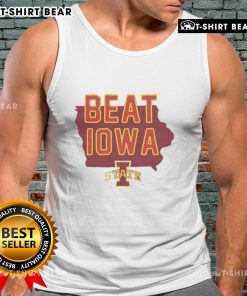 Alt Text: Stylish tank top featuring Iowa State Cyclones beating Iowa Hawkeyes in a vibrant design, perfect for fans.