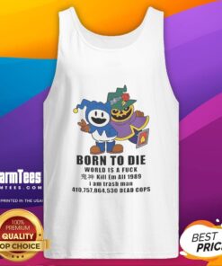 Pretty Jack Frost Shin Megami Tensei tank top from 'Born to Die: World is a Fuck, Kill 'Em All' 1989, featuring vibrant design.