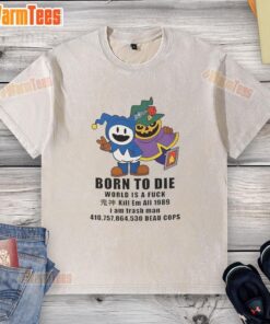 Vintage 'Pretty Jack Frost' Shin Megami Tensei T-shirt from 1989, featuring a bold Born To Die graphic design.